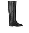 Via Roma 15 Santa Monica Black Boot With Buttons In Black