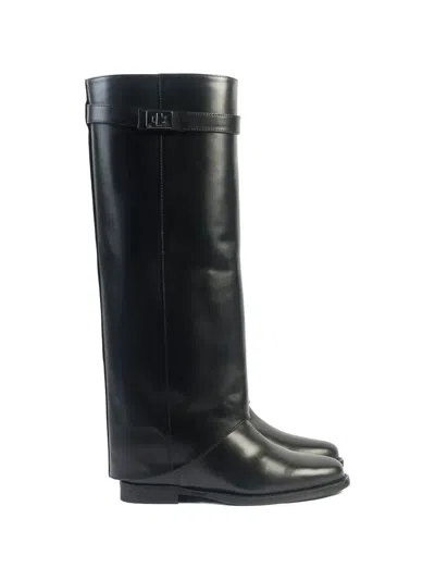 Via Roma 15 Santa Monica Buckle-detail Boots In Black