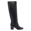 Via Roma 15 70mm Calf-leather Block-heel Knee-high Boots In Multi