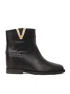 Via Roma 15 Santa Monica Ankle Boots Black In Black
