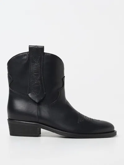 VIA ROMA 15 FLAT ANKLE BOOTS VIA ROMA 15 WOMAN COLOR BLACK,G03433002