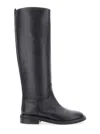 Via Roma 15 Sleek Black Tall Boots In Black