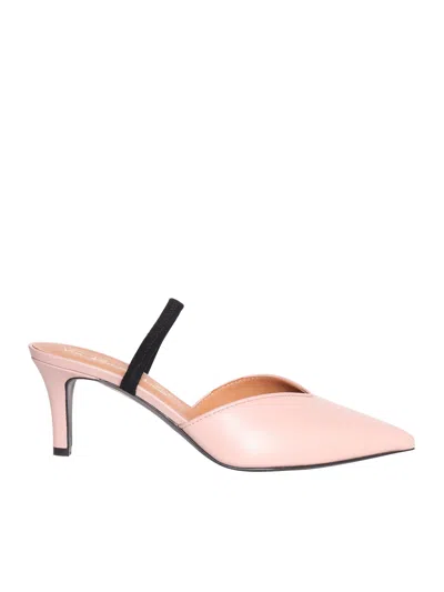 Via Roma 15 Sling Back Shoes With Strap In Pink