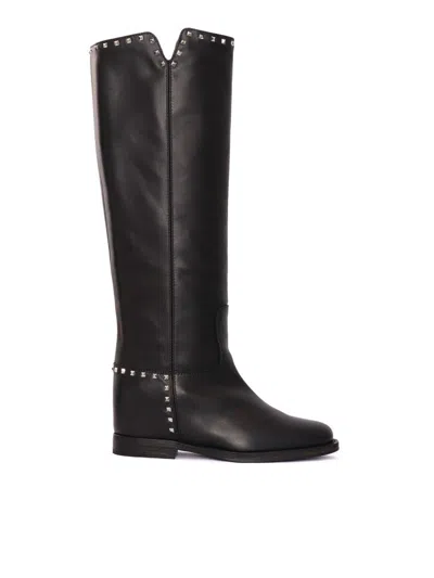 VIA ROMA 15 SPLIT BOOT WITH PYRAMID EDGES