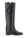 Via Roma 15 Knee-high Boots With Subtle V-gold Accent In Multi