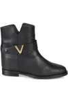 Via Roma 15 Strap Leather Boots In Multi