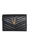 Via Roma 15 Logo-plaque Quilted Shoulder Bag In Black