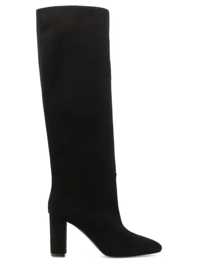 Via Roma 15 Suede Boots In Black