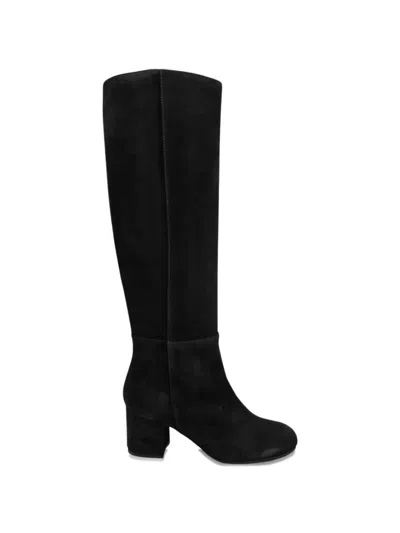 Via Roma 15 Suede Boots In Black