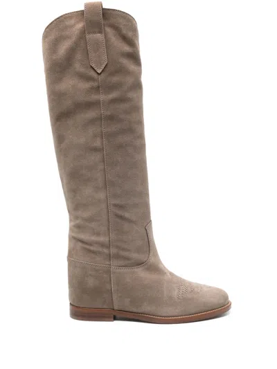 Via Roma 15 Suede Cowboy Boots