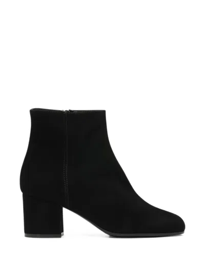 Via Roma 15 Suede-finish Ankle Boots In Black
