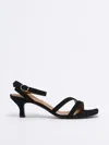 Via Roma 15 Suede Sandals In Nero
