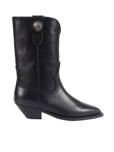 Via Roma 15 Tex New Orecchia Con Bottone In Black