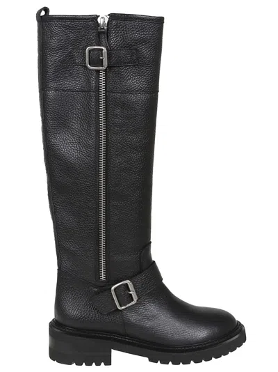 VIA ROMA 15 VIA ROMA 15 TEXTURED LEATHER ANKLE BOOTS