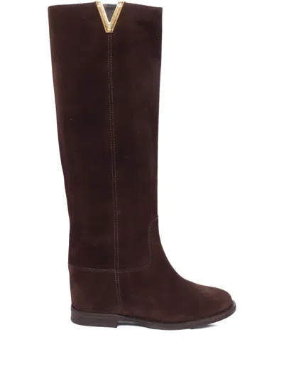VIA ROMA 15 V-DETAIL SUEDE BOOTS