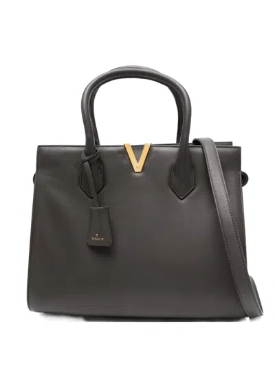 Via Roma 15 V-detail Tote Bag In Brown