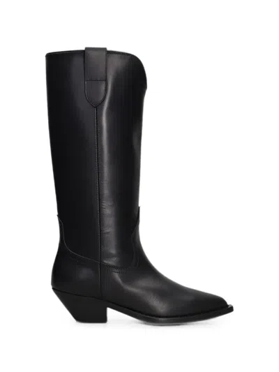 Via Roma 15 Western-style Leather Cowboy Boots In Black