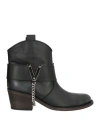 Via Roma 15 Woman Ankle Boots Black Size 6 Leather In Black
