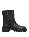 Via Roma 15 Woman Ankle Boots Black Size 8 Leather In Black