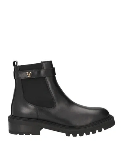 Via Roma 15 Woman Ankle Boots Black Size 8 Leather