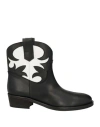 Via Roma 15 Woman Ankle Boots Black Size 8 Leather In Black