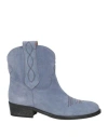 Via Roma 15 Woman Ankle Boots Lilac Size 7 Leather In Purple