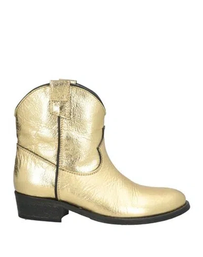 Via Roma 15 Woman Ankle Boots Platinum Size 7 Leather