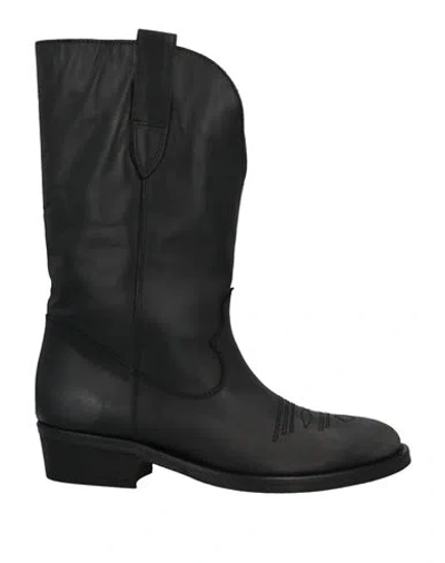 Via Roma 15 Woman Boot Black Size 11 Leather