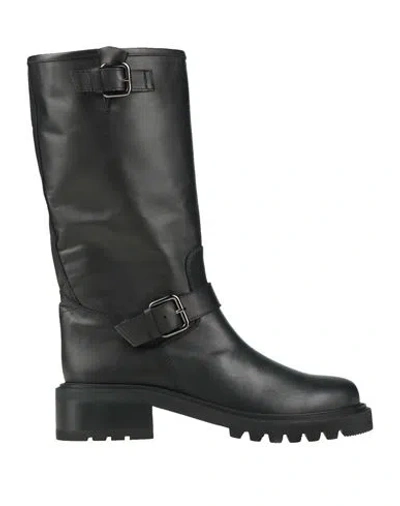 Via Roma 15 Woman Boot Black Size 12 Leather