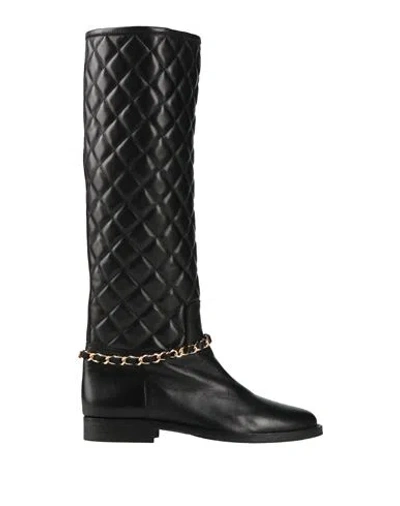 Via Roma 15 Woman Boot Black Size 7 Leather