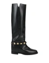 Via Roma 15 Woman Boot Black Size 7 Leather In Black