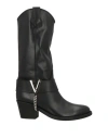 Via Roma 15 Woman Boot Black Size 7.5 Leather