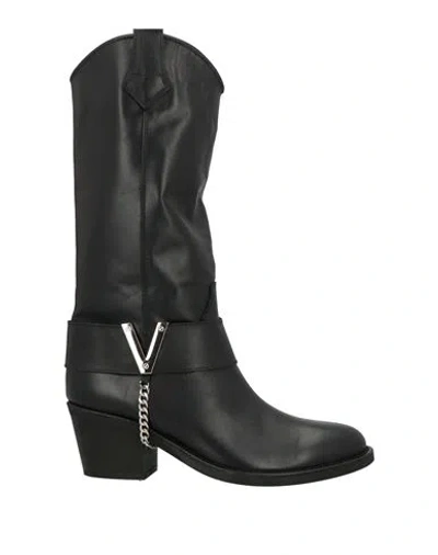 Via Roma 15 Woman Boot Black Size 7.5 Leather