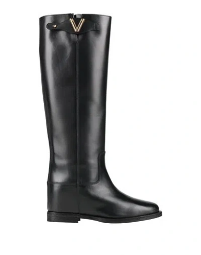 Via Roma 15 Woman Boot Black Size 8 Leather