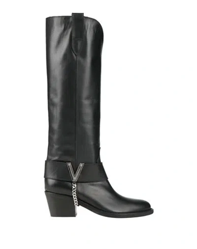 Via Roma 15 Woman Boot Black Size 8 Leather