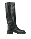 Via Roma 15 Woman Boot Black Size 8 Leather In Black