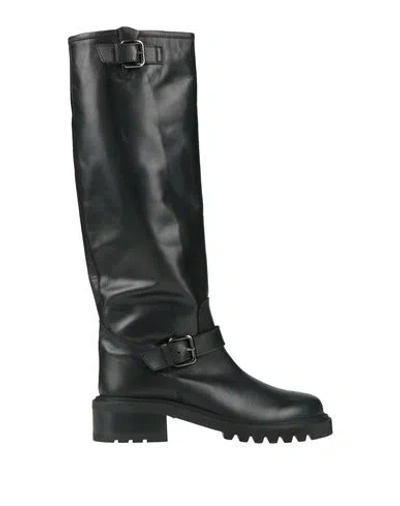 Via Roma 15 Woman Boot Black Size 8 Leather