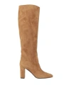 Via Roma 15 Beige Suede Heeled High Boot In Beige