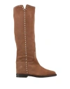 Via Roma 15 Woman Boot Camel Size 9.5 Leather