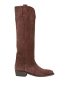 Via Roma 15 Woman Boot Chocolate Brown Size 6 Leather