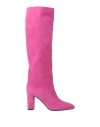 Via Roma 15 Woman Boot Fuchsia Size 8.5 Soft Leather In Pink