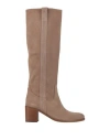 Via Roma 15 Woman Boot Light Brown Size 8 Leather In Beige