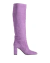 Via Roma 15 Woman Boot Light Purple Size 10 Leather
