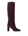 Via Roma 15 Woman Boot Plum Size 9 Leather In Purple