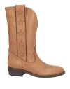Via Roma 15 Woman Boot Tan Size 7 Leather In Brown