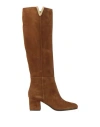 Via Roma 15 Woman Boot Tan Size 9.5 Leather In Brown