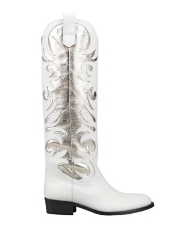 Via Roma 15 Woman Boot White Size 8 Leather