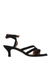 Shop Via Roma 15 Woman Sandals Black Size 6 Leather