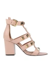 Via Roma 15 Woman Sandals Blush Size 5 Leather In Pink