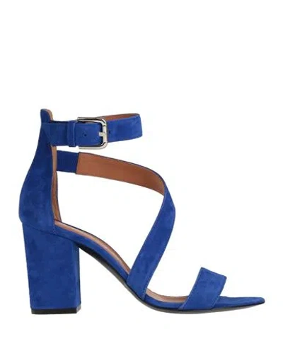 Via Roma 15 Woman Sandals Bright Blue Size 8.5 Leather
